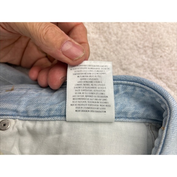 ATELIER Womens High‎ Rise Flip over Waist Straight Leg Open Knee Jeans 31x29 - Picture 11 of 14